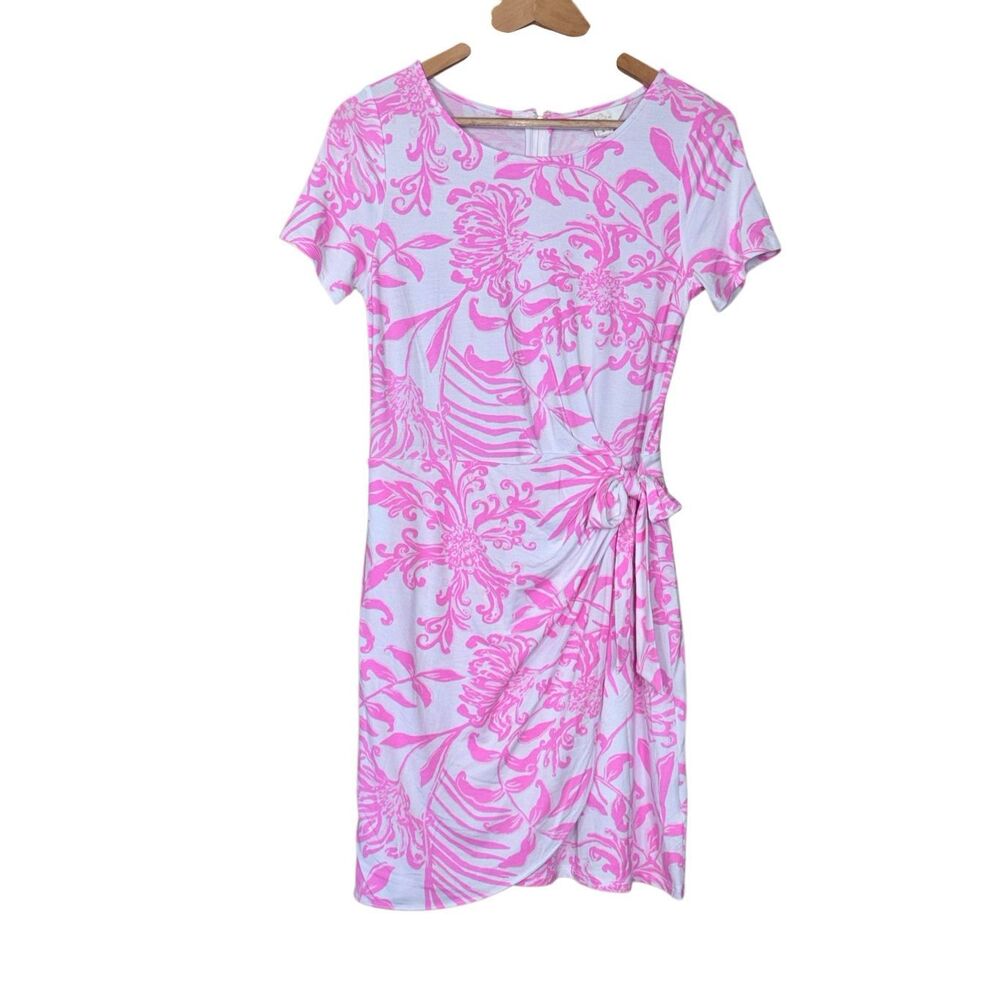 Lilly Pulitzer Blaise Short Sleeve Romper Rousseau Pink Glisten In The Sun size